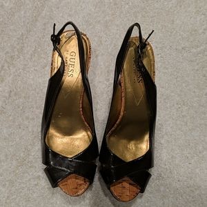 Guess open toed heels
